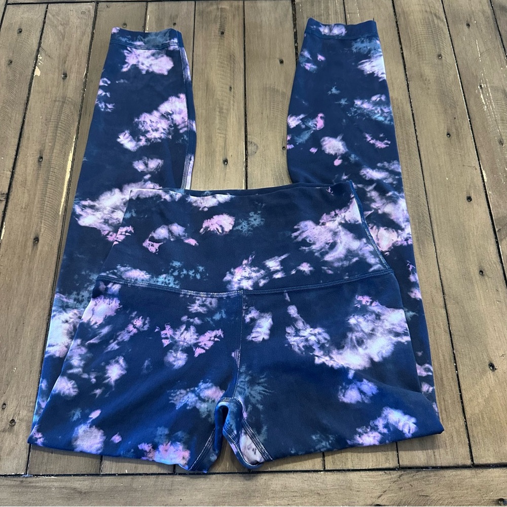 Lululemon Align High-Rise Pant 25" Circulate Tie Dye Mineral Blue Multi - Size 4 - Picture 3 of 6